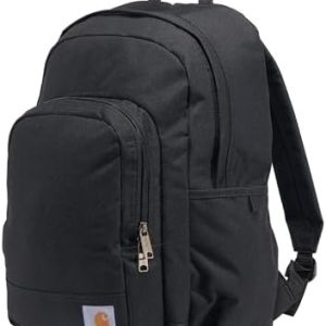 Carhartt 25L Classic Laptop Backpack, Durable Water-Resistant Pack W/ 15" Laptop Sleeve and Multiple Organizational Compartments, PFAS Free, Black