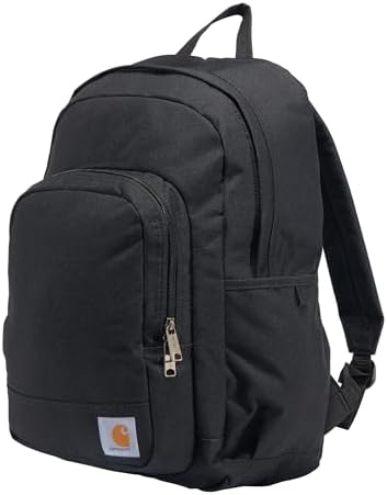 Carhartt 25L Classic Laptop Backpack, Durable Water-Resistant Pack W/ 15" Laptop Sleeve and Multiple Organizational Compartments, PFAS Free, Black