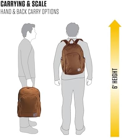 Carhartt 25L Classic Laptop Backpack, Durable Water-Resistant Pack W/ 15" Laptop Sleeve and Multiple Organizational Compartments, PFAS Free, Black - Image 6