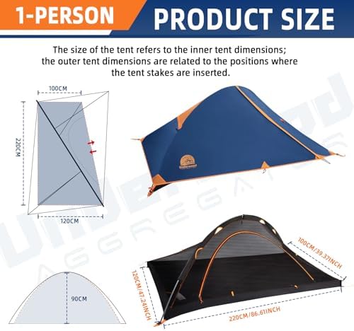 Single Pole Tent-Blue - Image 3